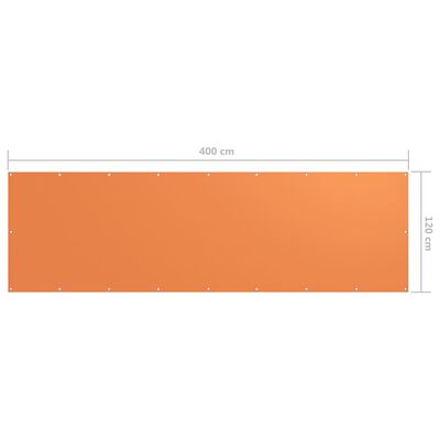 vidaXL Balkónová zástěna oranžová 120 x 400 cm oxfordská látka
