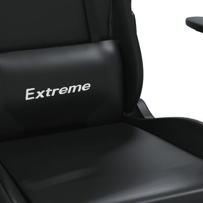 vidaXL Masážní herní židle černá umělá kůže