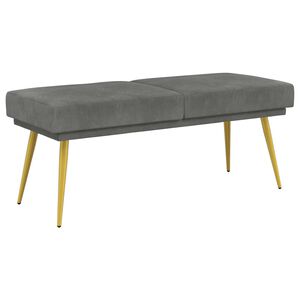 vidaXL Dvou&uacute;rovňov&aacute; lavice Tmavě &scaron;ed&aacute; 120 x 45 x 46 cm Samet