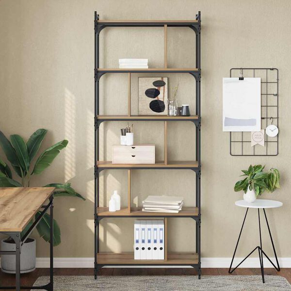 vidaXL knihovna dub artisan 76 x 32 x 192 cm Kompozitn&iacute; dřevo