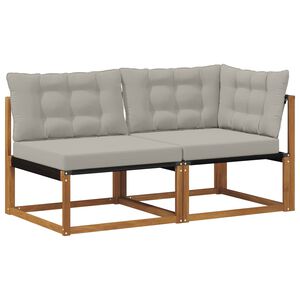 vidaXL Venkovn&iacute; prostředn&iacute; a rohov&aacute; pohovka s pol&scaron;t&aacute;řem 2 Kus Př&iacute;rodn&iacute;