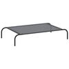 vidaXL Vyv&yacute;&scaron;en&yacute; pel&iacute;&scaron;ek pro psy &scaron;ed&yacute; 110x65x20 cm Textil&eacute;n a ocel