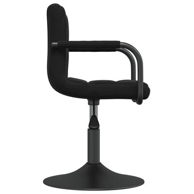 vidaXL Otočné jídelní židle 2 ks černé samet