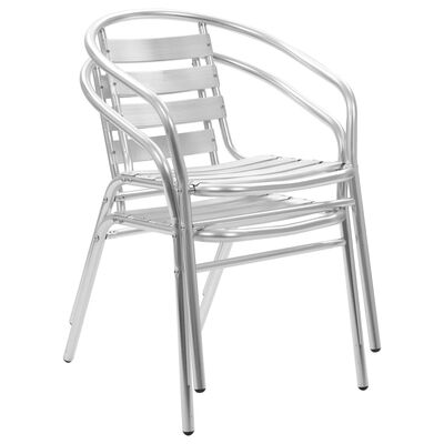 vidaXL Stohovatelné zahradní židle 2 ks hliník