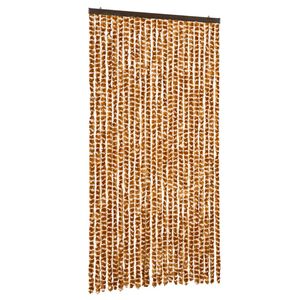 vidaXL Z&aacute;věs proti hmyzu okrov&yacute; a b&iacute;l&yacute; 100 x 230 cm žinylka