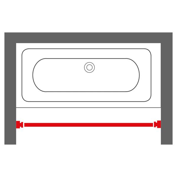 Sealskin Teleskopická tyč na sprchový závěs 185 cm chromová