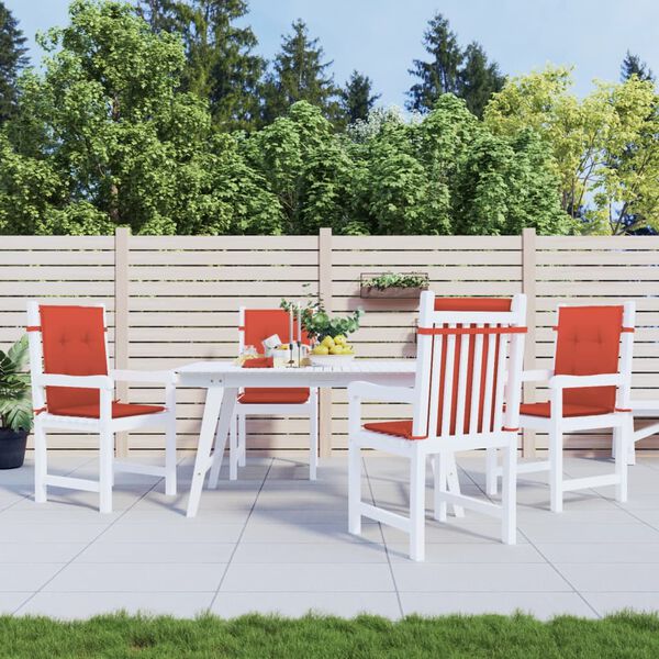 vidaXL Podu&scaron;ky na židli n&iacute;zk&eacute; opěradlo 4 ks červen&aacute; melanž 100x50x4 cm