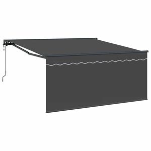 vidaXL Stahovac&iacute; mark&yacute;za Antracit 350 x 250 cm Polyester a hlin&iacute;k