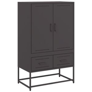vidaXL Skř&iacute;ň čern&aacute; 68 x 39 x 111,5 cm ocel