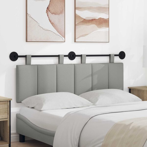 vidaXL Z&aacute;věsn&aacute; čeln&iacute; deska Oblačno &scaron;ed&aacute; 150 x 55 x 5 cm textil