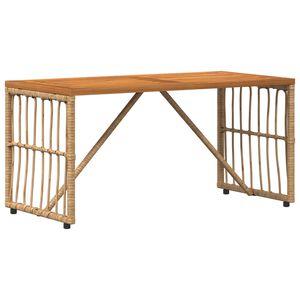 vidaXL Venkovn&iacute; stůl Př&iacute;rodn&iacute; 80 x 40 x 40 cm Ocel a polyratan