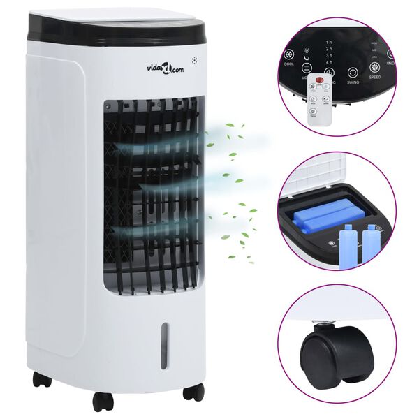 vidaXL Mobiln&iacute; chladič vzduchu 3 v 1 b&iacute;l&yacute; a čern&yacute; 60 W