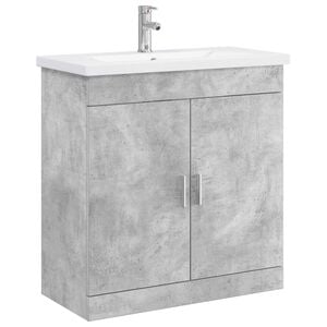 vidaXL Sada koupelnov&eacute;ho n&aacute;bytku Betonově &scaron;ed&aacute; 81 x 40 x 84,5 cm