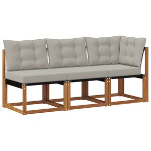 vidaXL Venkovn&iacute; prostředn&iacute; a rohov&aacute; pohovka s pol&scaron;t&aacute;řem 3 Kus Př&iacute;rodn&iacute;