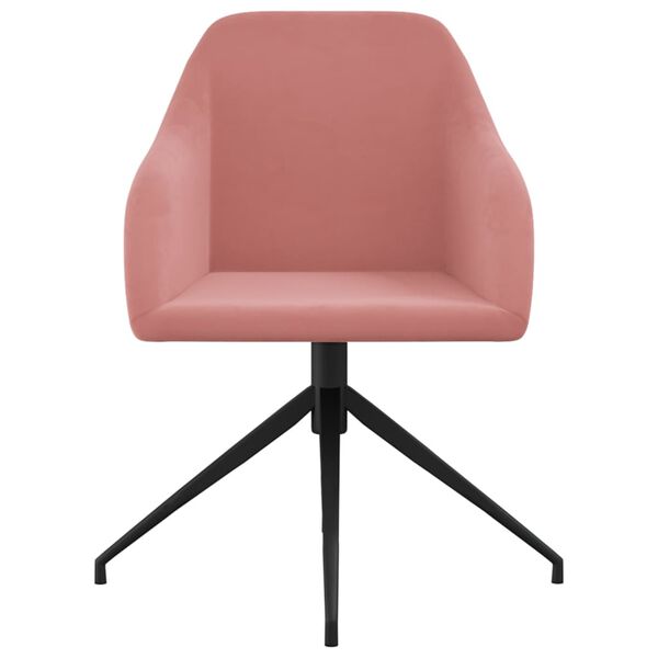 vidaXL J&iacute;deln&iacute; židle 4 ks růžov&eacute; samet