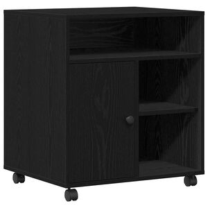 vidaXL Stojan na tiskárnu Černý dub 60 x 50 x 67 cm Kompozitní dřevo