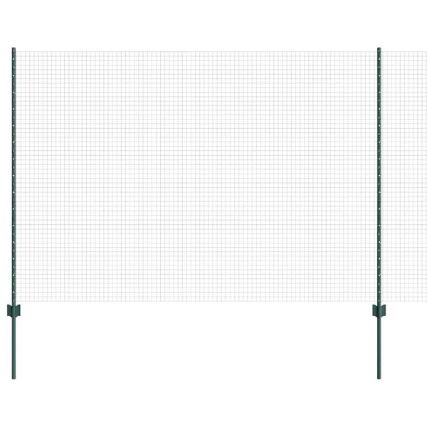vidaXL Plot s sloupkem Zelen&aacute; 1,6 x 10 m Ocel a PVC