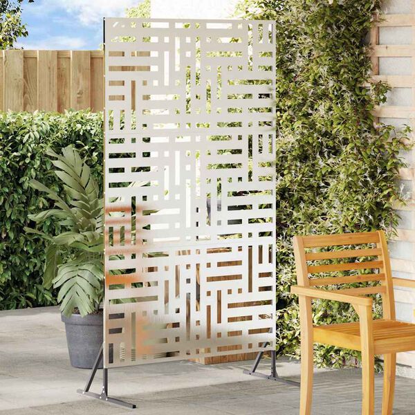 vidaXL Obrazovka pro soukrom&iacute; &Scaron;ed&aacute; 100 x 50 x 180 cm Ocel