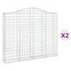 vidaXL Klenut&eacute; gabionov&eacute; ko&scaron;e 2 ks 200x30x160/180cm pozinkovan&eacute; železo