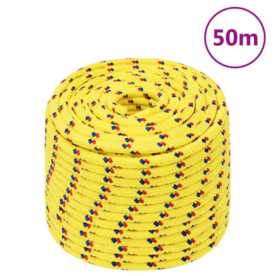 vidaXL Lodní lano žluté 14 mm 50 m polypropylen