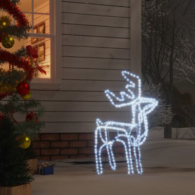 vidaXL Vánoční sob se studenými bílými LED 76 x 42 x 87 cm