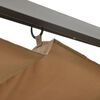 vidaXL Pergola se zatahovací střechou taupe 3 x 3 m ocel 180 g/m²