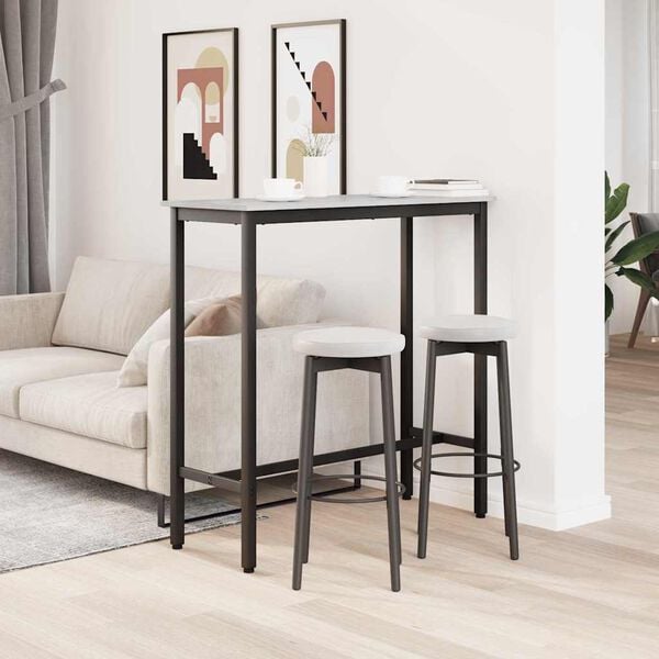 vidaXL stůl &Scaron;ed&aacute; Sonoma 100 x 40 x 100,5 cm Inžen&yacute;rsk&eacute; dřevo a ocel