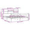 vidaXL Postel s knihovnou bez matrace 200 x 200 cm masivn&iacute; borovice