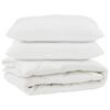 vidaXL Přikr&yacute;vka s pol&scaron;t&aacute;řem 3 ks B&iacute;l&aacute; Mikrovl&aacute;kno