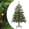vidaXL Uměl&yacute; v&aacute;nočn&iacute; stromeček Zelen&aacute; 150 cm PVC a kov