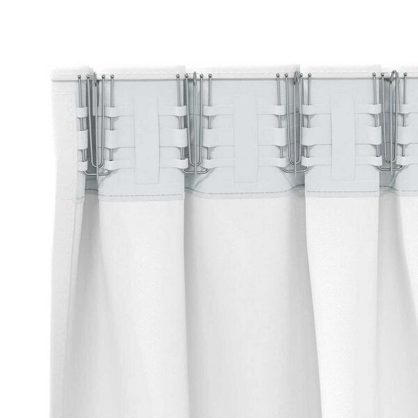 vidaXL Z&aacute;věsy na zatemněn&iacute; s kroužky 2 pcs Jasně b&iacute;l&aacute; 260 x 140 cm