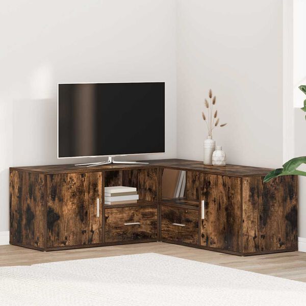 vidaXL Rohov&aacute; skř&iacute;ňka kouřov&yacute; dub 200 x 40 x 45 cm kompozitn&iacute; dřevo