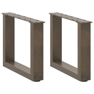 vidaXL Nohy konferenčn&iacute;ho stolku ve tvaru U 2 ks př&iacute;rodn&iacute; ocel 30 x (30-31) cm ocel