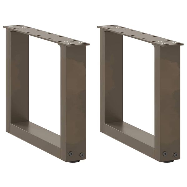 vidaXL Nohy konferenčn&iacute;ho stolku ve tvaru U 2 ks př&iacute;rodn&iacute; ocel 30 x (30-31) cm ocel