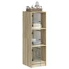 vidaXL Highboard se skleněn&yacute;mi dv&iacute;řky dub sonoma 35 x 37 x 109 cm