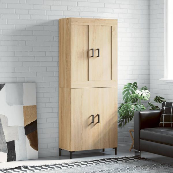 vidaXL Skř&iacute;ň highboard dub sonoma 69,5 x 34 x 180 cm kompozitn&iacute; dřevo