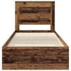 vidaXL R&aacute;m postele se z&aacute;suvkou s čelo s &uacute;loži&scaron;těm kompozitn&iacute; dřevo