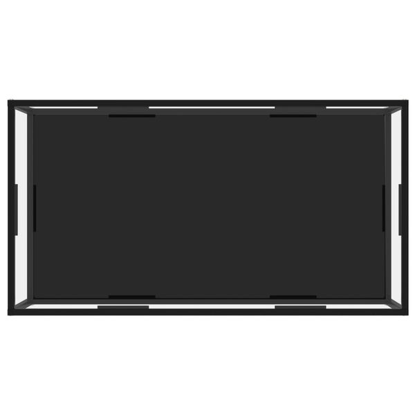 vidaXL Konferenčn&iacute; stolek průhledn&yacute; a čern&yacute; 120x60x35 cm tvrzen&eacute; sklo