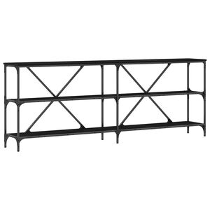 vidaXL Konzolov&yacute; stolek Čern&yacute; dub 200 x 30 x 75 cm kompozitn&iacute; dřevo