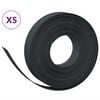 vidaXL Travn&iacute; lemy 5 ks čern&eacute; 10 m 10 cm polyethylen