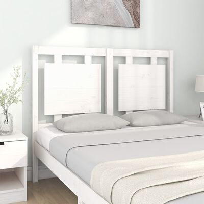 vidaXL Čelo postele bílé 125,5 x 4 x 100 cm masivní borovice
