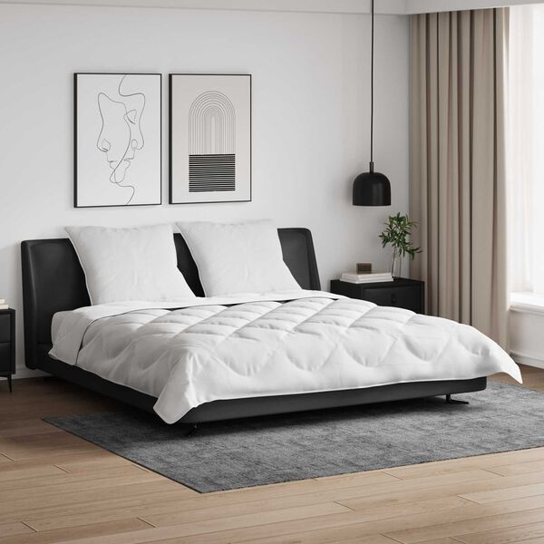 vidaXL Přikr&yacute;vka s pol&scaron;t&aacute;řem 3 pcs B&iacute;l&aacute; Mikrovl&aacute;kno