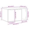 vidaXL Skř&iacute;ňka na kočič&iacute; z&aacute;chod &scaron;ed&aacute; sonoma 60 x 40 x 40 cm kompozit
