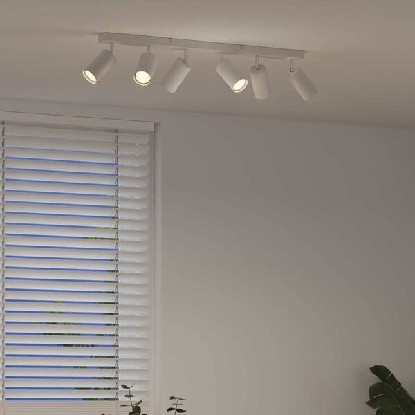 vidaXL Stropn&iacute; bodov&eacute; světlo s reflektory B&iacute;l&aacute; 73 x 6 x 16 cm kov