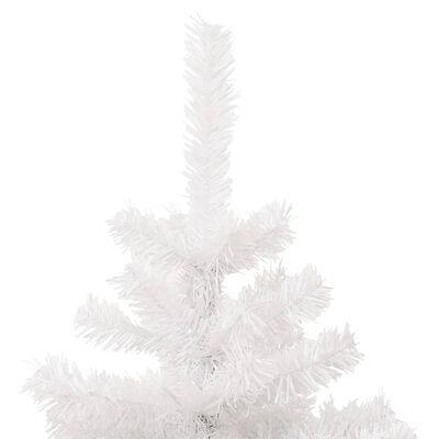 vidaXL Spirálový vánoční stromek s LED a stojanem bílý 150 cm PVC