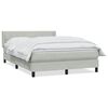 vidaXL Box spring postel s matrac&iacute; světle &scaron;ed&aacute; 160x220 cm samet