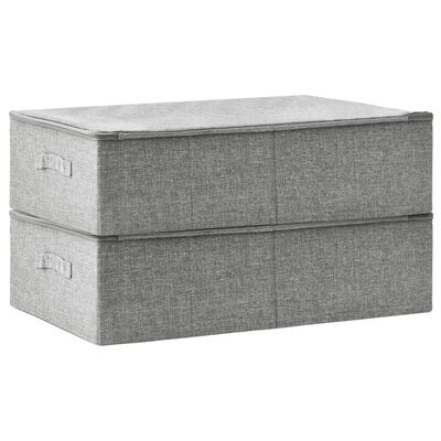 vidaXL Úložné boxy 2 ks textil 70 x 40 x 18 cm šedé