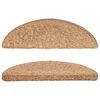 vidaXL Schodov&eacute; rohože 10 ks 56 x 17 x 3 cm b&eacute;žov&eacute;, půlkulat&eacute;