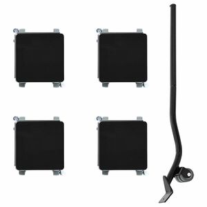 vidaXL N&aacute;bytkov&eacute; kolečka 4 ks se zved&aacute;kem 13,5x13,5x6 cm ocel 1300 kg