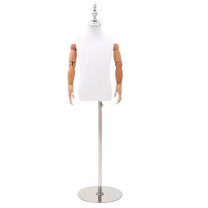 vidaXL Nastaviteln&yacute; manek&yacute;n 120-150 cm s podstavcem Unisex PP B&iacute;l&aacute;